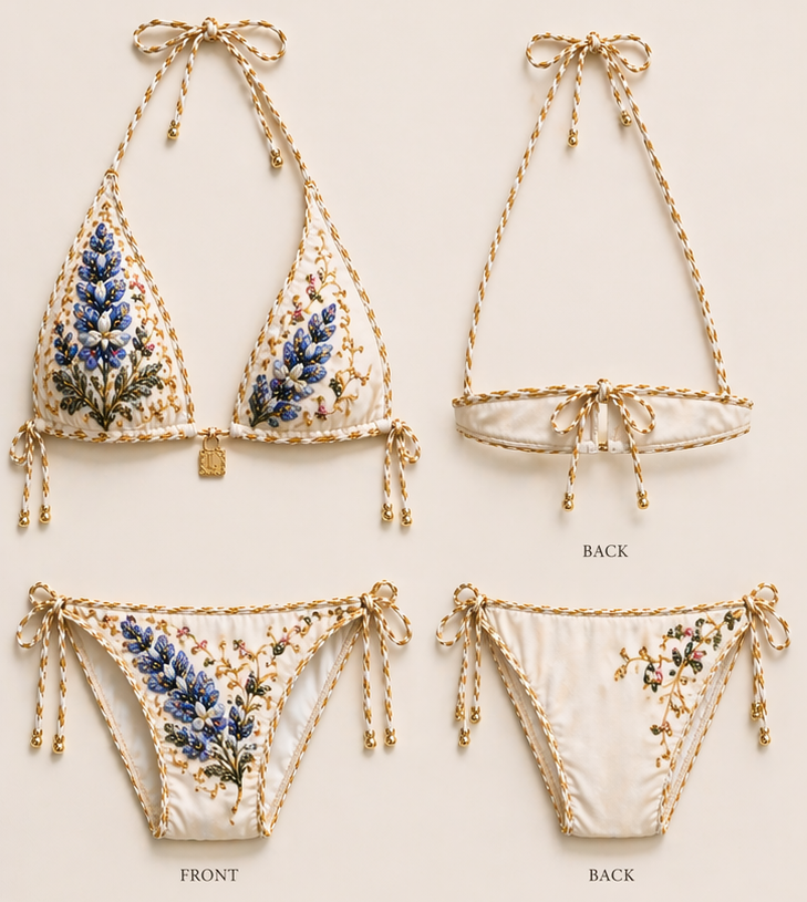 Bluebonnet Adjustable Tie Bikini Bottom
